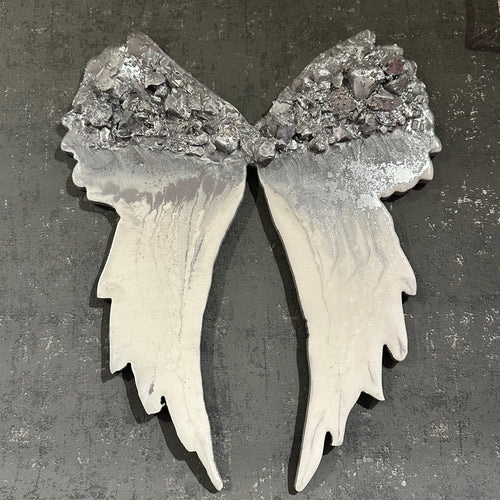 Quartz and crystal angel wings