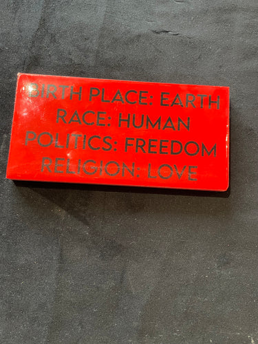 Small plaque birth place earth