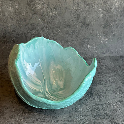 Large hatched in duck egg blue