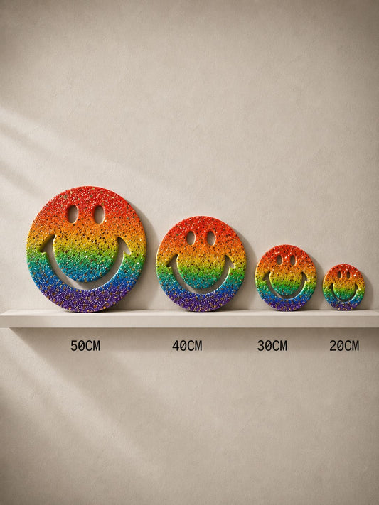 Epoxy resin smiley in rainbow