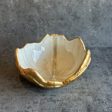 Large Hatched in pearl and gold