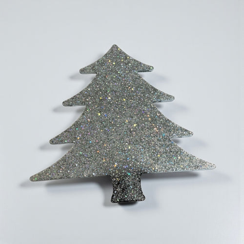 Tree for life in silver glitter - choose your own quote